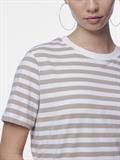PCRIA SS TEE STRIPES JRS NOOS BC silver mink