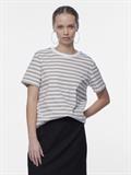 PCRIA SS TEE STRIPES JRS NOOS BC silver mink
