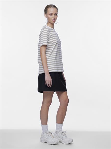 PCRIA SS TEE STRIPES JRS NOOS BC silver mink