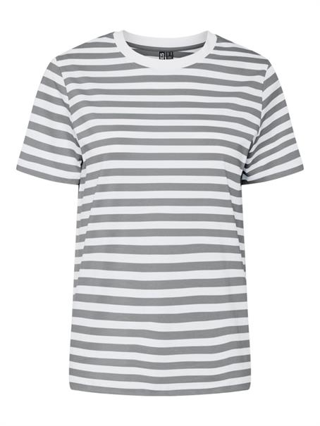 PCRIA SS TEE STRIPES JRS NOOS BC ultimate grey