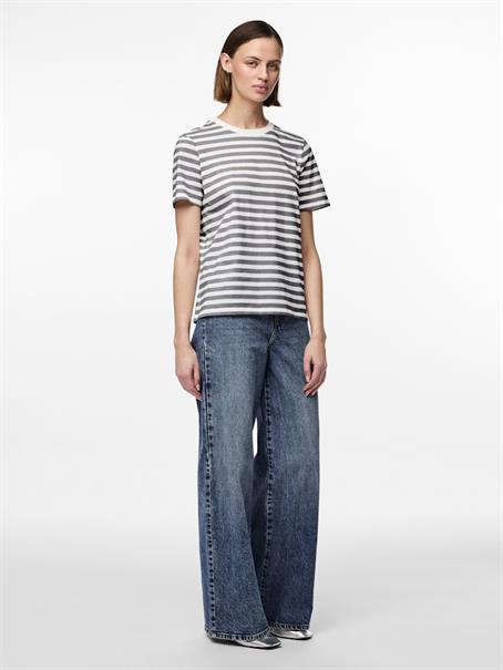 PCRIA SS TEE STRIPES JRS NOOS BC ultimate grey