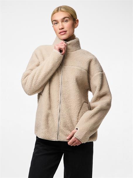 PCSADIA LS TEDDY JACKET NOOS BC silver gray