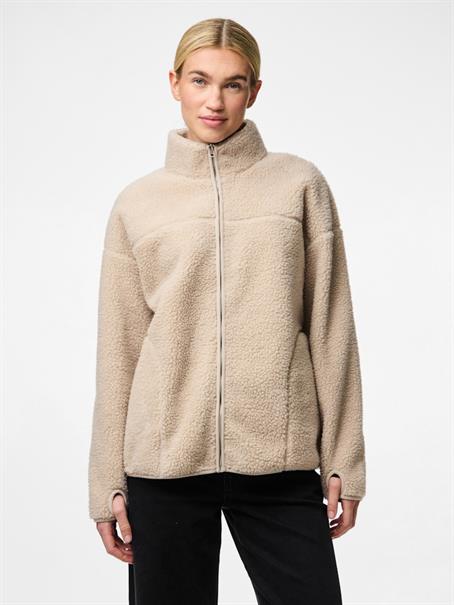 PCSADIA LS TEDDY JACKET NOOS BC silver gray