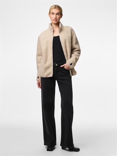 PCSADIA LS TEDDY JACKET NOOS BC silver gray