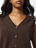 PCSALLY SL V-NECK KNIT VEST NOOS BC hot fudge