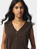 PCSALLY SL V-NECK KNIT VEST NOOS BC hot fudge