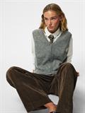 PCSALLY SL V-NECK KNIT VEST NOOS BC medium grey melange
