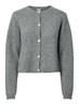 PCSILLY LS O-NECK KNIT CARDIGAN NOOS BC medium grey melange