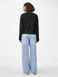 PCSILLY LS REV TIE KNIT NOOS BC black
