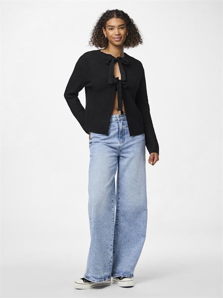 PCSILLY LS REV TIE KNIT NOOS BC black