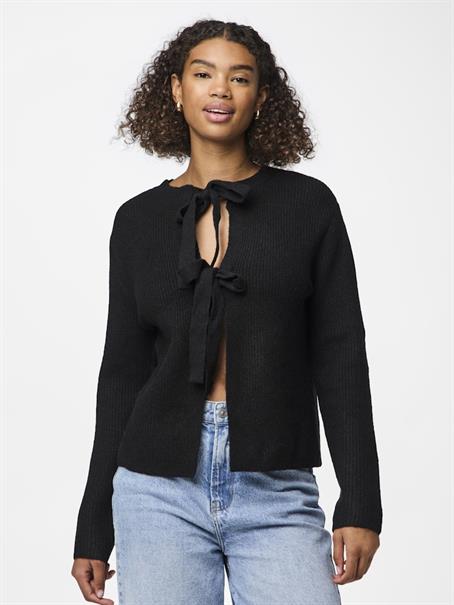PCSILLY LS REV TIE KNIT NOOS BC black