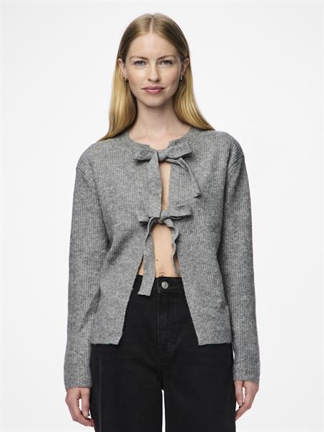 PCSILLY LS REV TIE KNIT NOOS BC medium grey melange