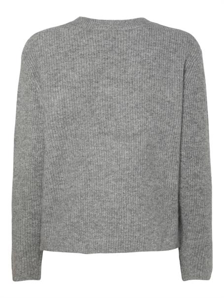 PCSILLY LS REV TIE KNIT NOOS BC medium grey melange
