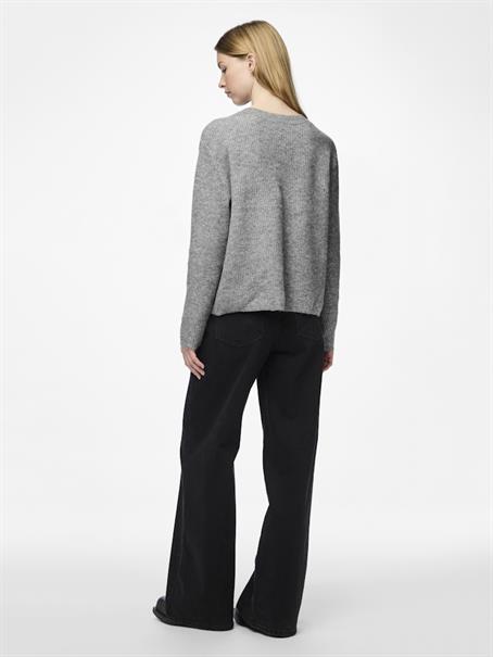 PCSILLY LS REV TIE KNIT NOOS BC medium grey melange