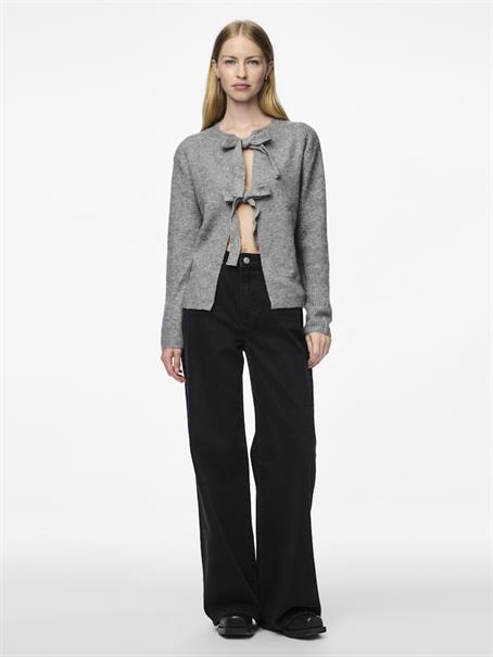 PCSILLY LS REV TIE KNIT NOOS BC medium grey melange