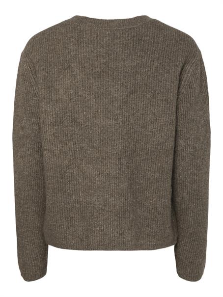 PCSILLY LS REV TIE KNIT NOOS BC morel