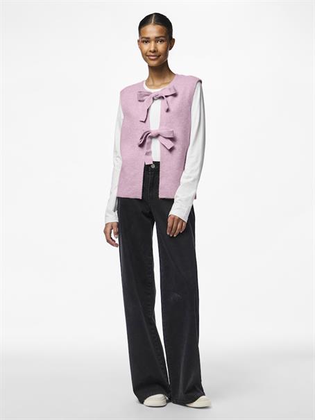 PCSILLY SL REV TIE VEST KNIT NOOS BC roseate spoonbill