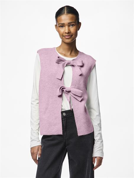 PCSILLY SL REV TIE VEST KNIT NOOS BC roseate spoonbill