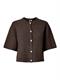 PCSILLY SS O-NECK KNIT CARDIGAN NOOS BC hot fudge