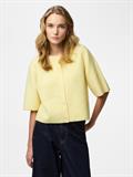 PCSILLY SS O-NECK KNIT CARDIGAN NOOS BC pale banana