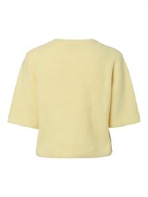 PCSILLY SS O-NECK KNIT CARDIGAN NOOS BC pale banana