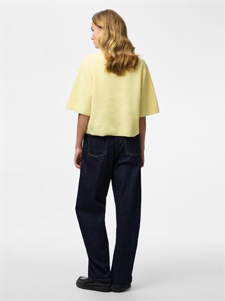 PCSILLY SS O-NECK KNIT CARDIGAN NOOS BC pale banana