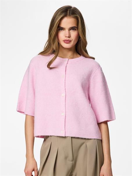 PCSILLY SS O-NECK KNIT CARDIGAN NOOS BC roseate spoonbill