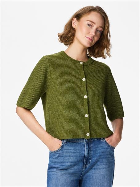 PCSILLY SS O-NECK KNIT CARDIGAN NOOS BC sphagnum