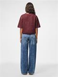 PCSILLY SS O-NECK KNIT CARDIGAN NOOS BC tawny port