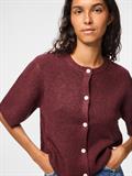 PCSILLY SS O-NECK KNIT CARDIGAN NOOS BC tawny port