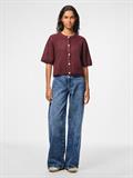 PCSILLY SS O-NECK KNIT CARDIGAN NOOS BC tawny port