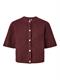 PCSILLY SS O-NECK KNIT CARDIGAN NOOS BC tawny port