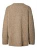 PCTINA LS O-NECK KNIT NOOS greige