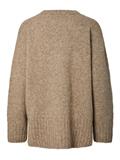 PCTINA LS O-NECK KNIT NOOS greige