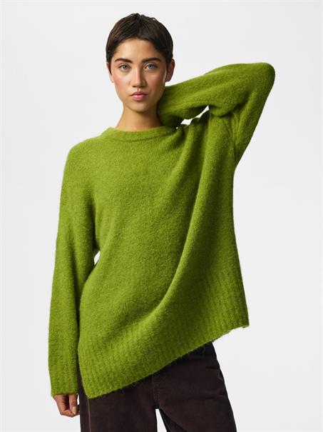 PCTINA LS O-NECK KNIT NOOS woodbine