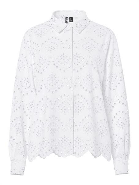 PCVILDE LS SHIRT WVN NOOS bright white