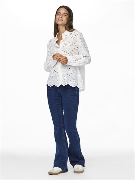 PCVILDE LS SHIRT WVN NOOS bright white