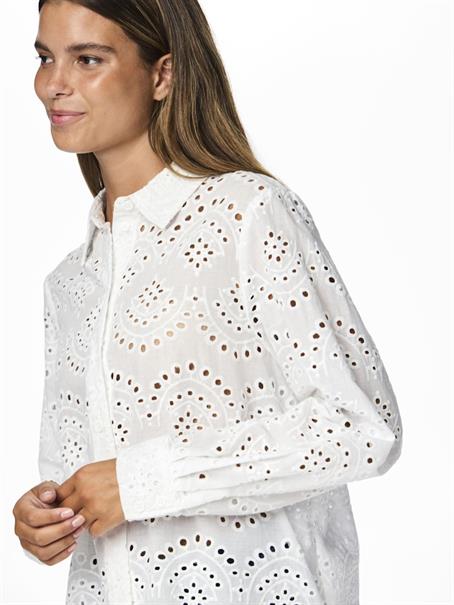 PCVILDE LS SHIRT WVN NOOS bright white