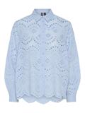 PCVILDE LS SHIRT WVN NOOS cashmere blue