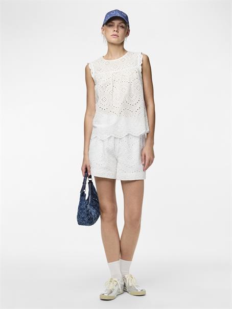 PCVILDE MW SHORTS WVN NOOS bright white