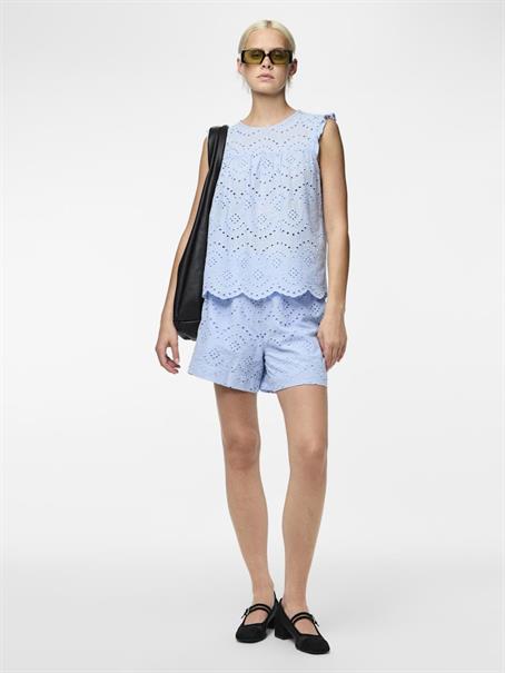 PCVILDE MW SHORTS WVN NOOS cashmere blue