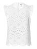 PCVILDE SL TOP WVN NOOS bright white