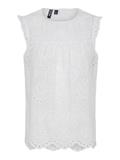 PCVILDE SL TOP WVN NOOS bright white
