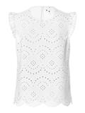 PCVILDE SL TOP WVN NOOS bright white