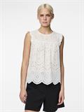 PCVILDE SL TOP WVN NOOS bright white