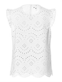 PCVILDE SL TOP WVN NOOS bright white
