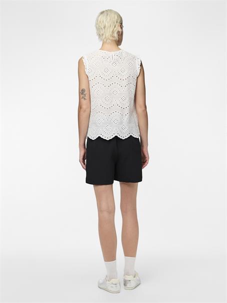 PCVILDE SL TOP WVN NOOS bright white