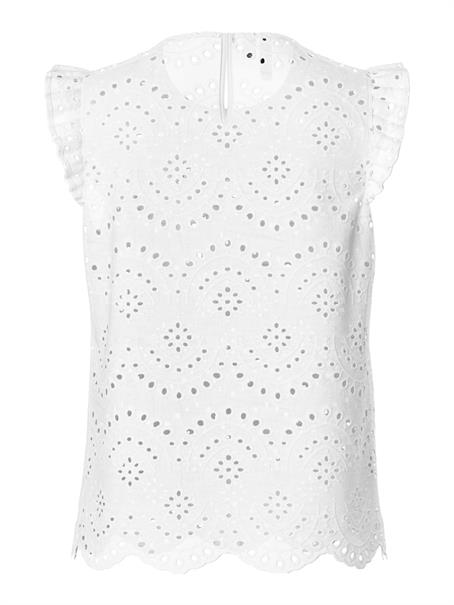 PCVILDE SL TOP WVN NOOS bright white