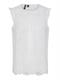 PCVILDE SL TOP WVN NOOS bright white