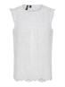 PCVILDE SL TOP WVN NOOS bright white